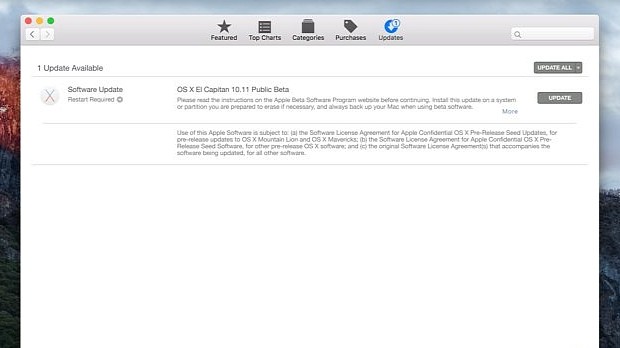 El Capitan Public Beta in the Mac App Store