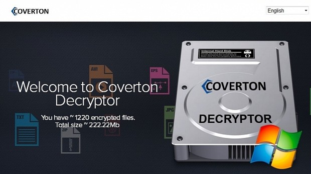 Coverton ransomware decryption page