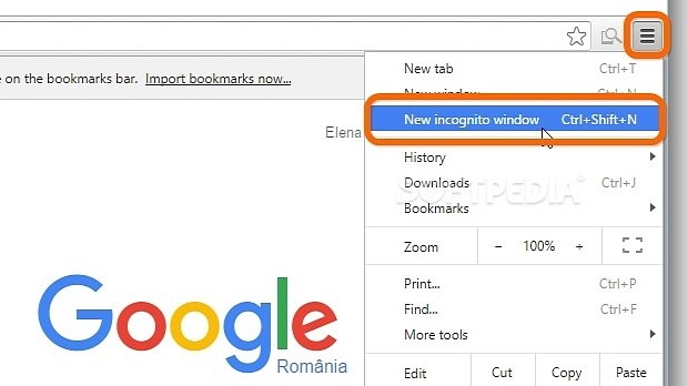 In Chrome, click on the burger button to open a New incognito window, or press Ctrl+Shift+N