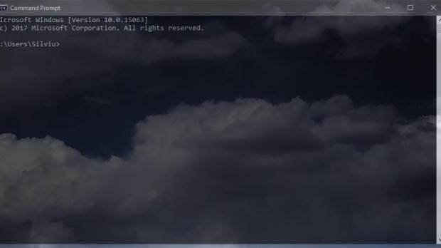 Command Prompt window with transparency
