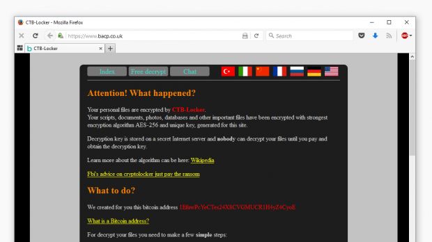 Ransomware hits bacp.co.uk website