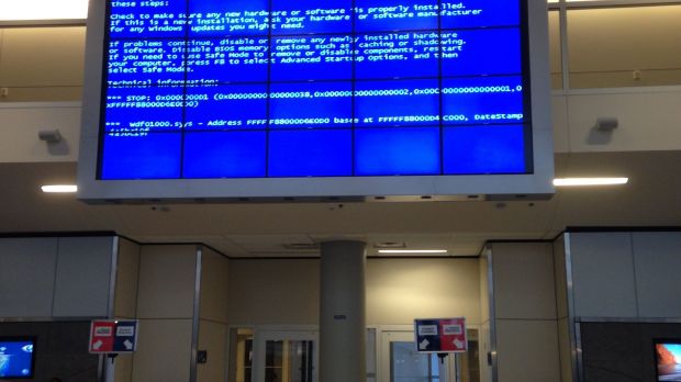 Windows BSOD in airport