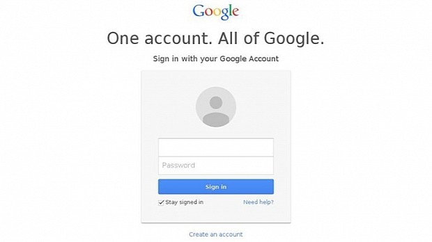 Fake Google Account login page