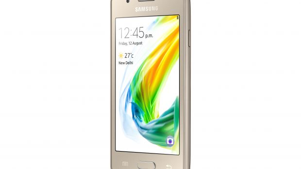 Samsung Z2 gold variant side view