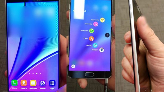 Samsung Galaxy Note 5 front and profile