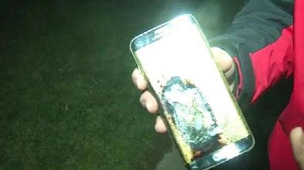 S7 Edge caught fire on the couch