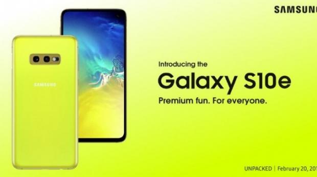 Galaxy S10e is one of the three flagships that Samsung will unveil tomorrow, and as we discovered not a long time ago thanks to a detailed leak, the device will also be available in a bright color called Canary Yellow.
