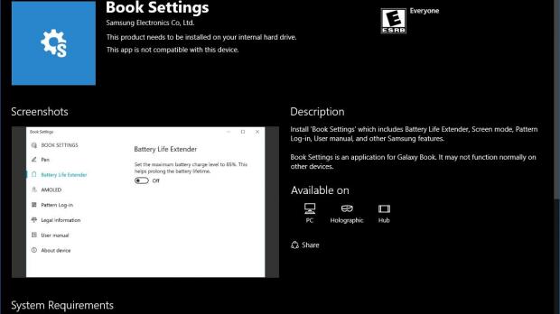 Book Settings app in the Windows Store