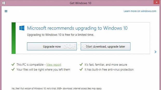 Get rid of the annoying "Get Windows 10" icon and app in Windows 7 and 8.1