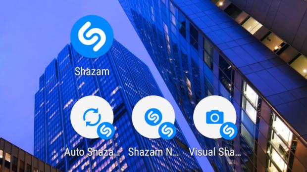 Shazam app shortcuts