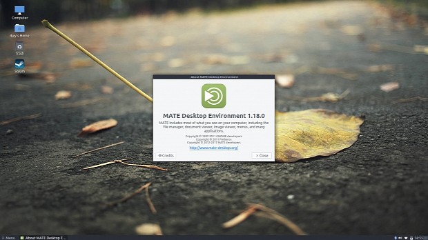 MATE 1.18 desktop environment on Solus
