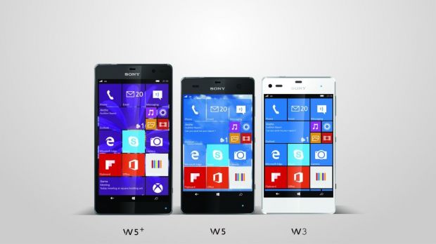 Sony Xperia W lineup with Windows 10 Mobile