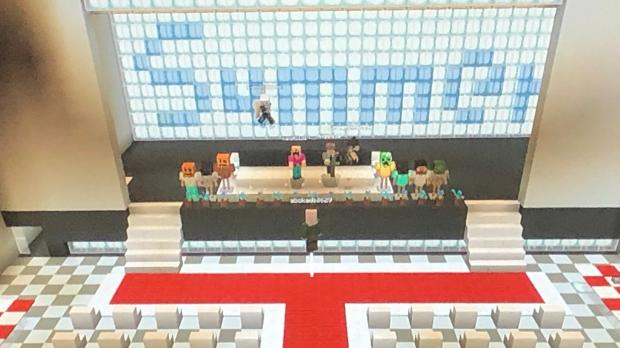 Minecraft graduation celebration