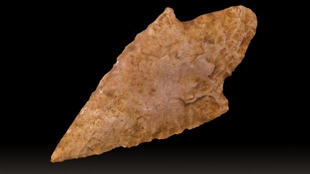 A Neolithic arrowhead unearthed in France