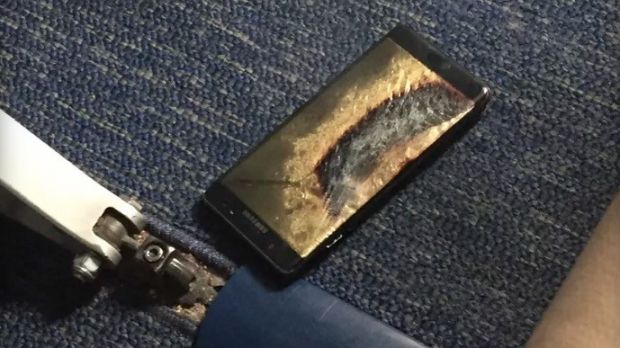 Galaxy Note 7 unit that caught fire