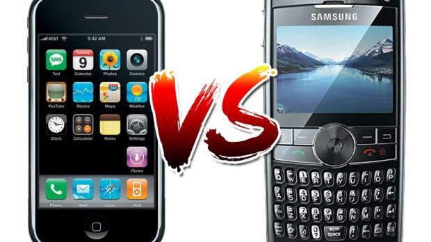 Original iPhone versus Samsung BlackJack 2