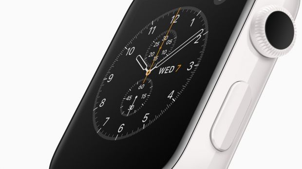 This is the new white ceramic Apple Watch Series 2