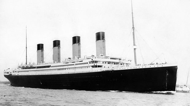 Titanic departing Southampton on 10 April 1912