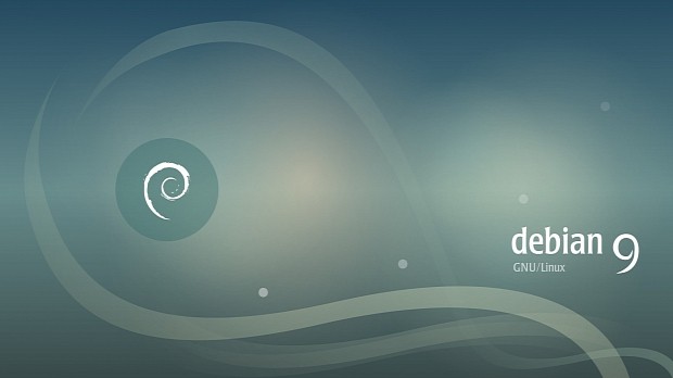 Debian 9 softWaves login artwork