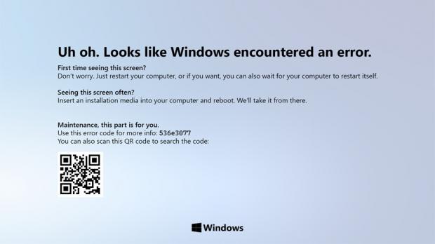 Windows 10 BSOD concept