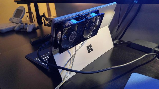Rugged Surface Pro 4 with external coolers to fight overheating