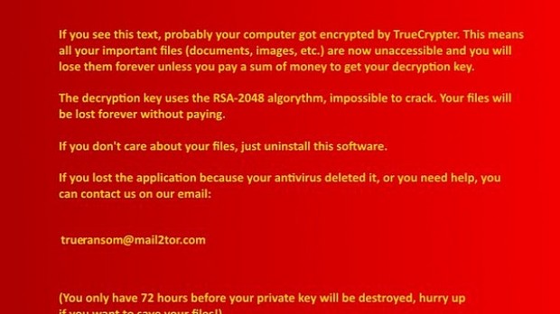TrueCrypter ransom note