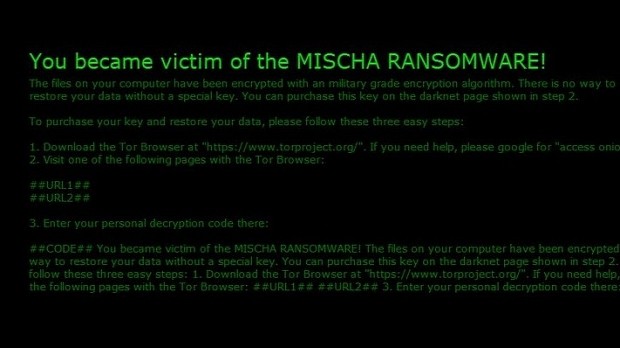 Msicha ransom note