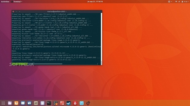 Ubuntu 17.10 is powered by Linux kernel 4.13