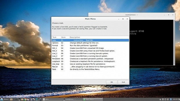 Cinnamon 3.2.8 desktop with Refracta2USB running
