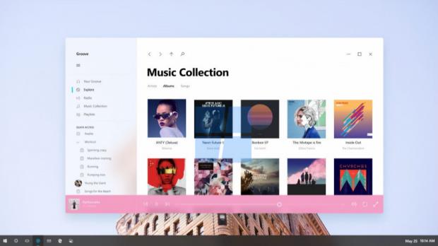 What Groove Music could look like with the new blur background
