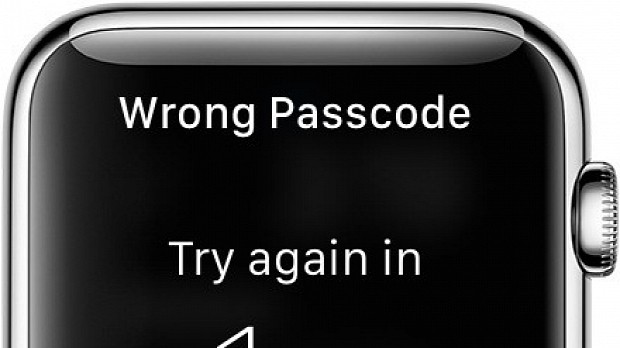 Apple Watch "Wrong Passcode" message