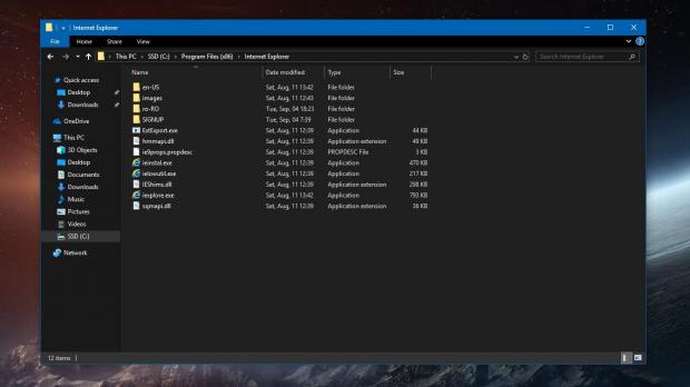 File Explorer with a dark theme