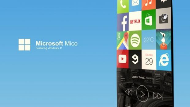 Microsoft Mico phone running Windows 11