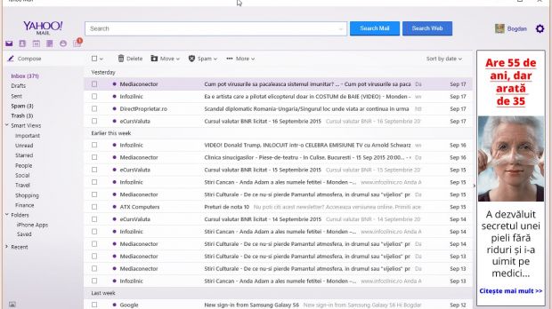 Yahoo Mail on Windows 10