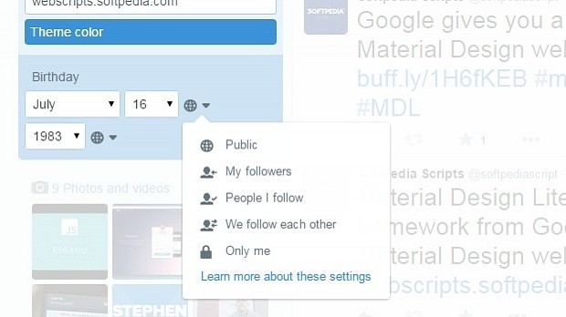 Users can now add their birthday to their profiles