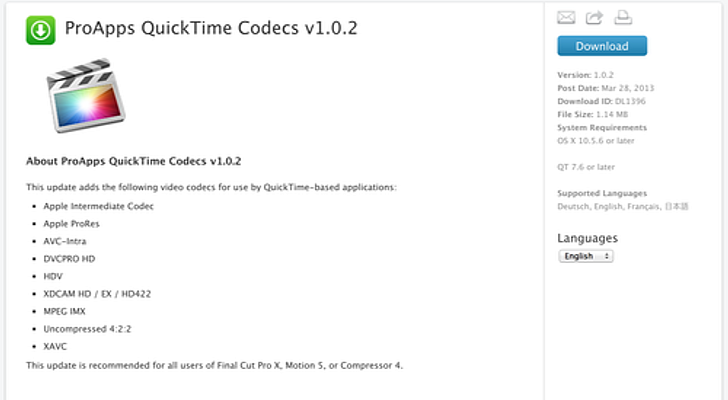 Xdcam Hd422 Quicktime Codec Download