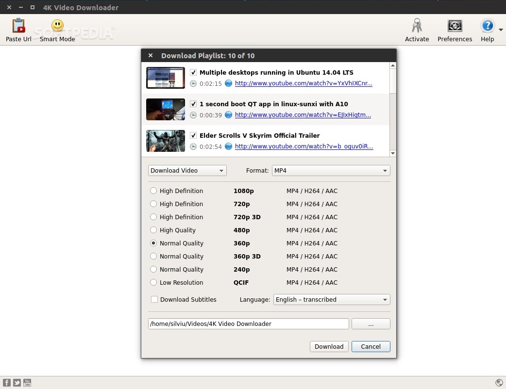 4k video downloader for linux mint