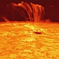 A View of the Current Sunspot Group Crossing the Sun