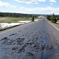 Access Road in Yellowstone National Park Literally Melts