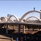 Adrenaline Seeker Rides BMX over the Top of Seventh Street Bridge in Texas