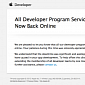 All Apple Developer Services Are Back Online