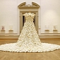 Amazing Wedding Dress Made Out of 1,400 Plastic Gloves