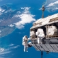 American and Russian Astronauts Perform Spacewalk