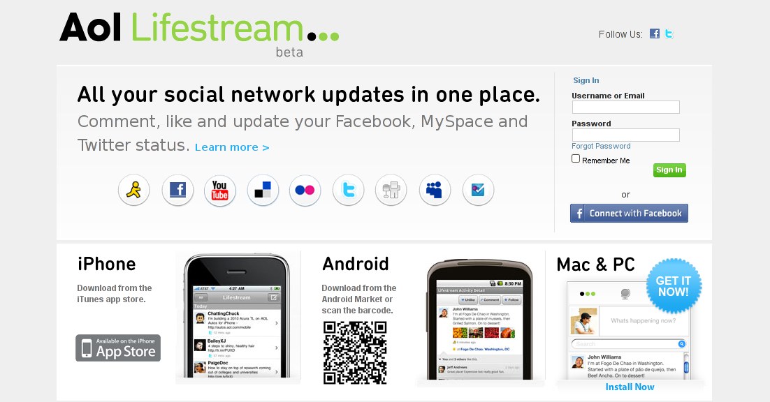Aol Launches Stand Alone Lifestream Mobile Apps