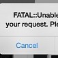 App Store FATAL Error Reported