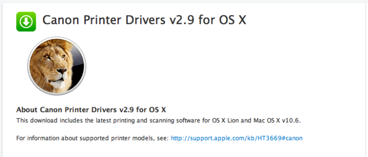 Apple Posts Over 1GB of Printing and Scanning Drivers