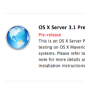 Apple Releases OS X Server 3.1 Preview Build 13S4076f