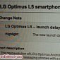 Bell Canada Delays LG Optimus L5 Until July 13