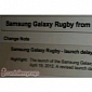 Bell Canada Delays Samsung Galaxy Rugby, No Explanation Provided