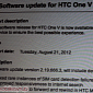 Bell Rolls Out Maintenance Update for HTC One V
